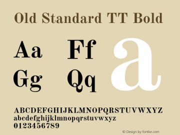 Old Standard TT Bold Version 2.0.2图片样张