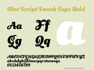 Oleo Script Swash Caps Bold Version 1.002 Font Sample