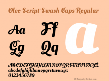 Oleo Script Swash Caps Regular Version 1.002 Font Sample