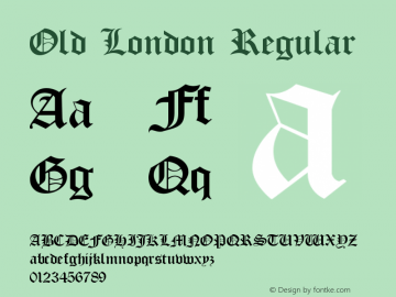 Old London Regular OTF 1.000;PS 001.002;Core 1.0.29图片样张