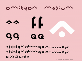 Omikron Medium Altsys Fontographer 4.0.2 18/02/98图片样张