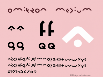 Omikron Medium Altsys Fontographer 4.0.2 18/02/98 Font Sample