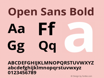 Open Sans Bold Version 1.10图片样张