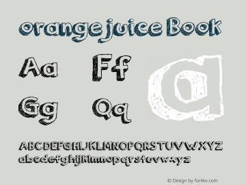 orange juice Book Version 1.000 Font Sample