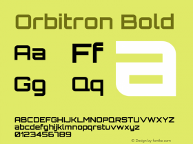 Orbitron Bold Version 001.001图片样张