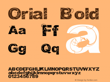 Orial_ Bold Version 0.00 November 10, 2009图片样张