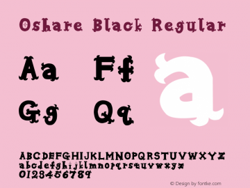 Oshare Black Regular 1.0图片样张