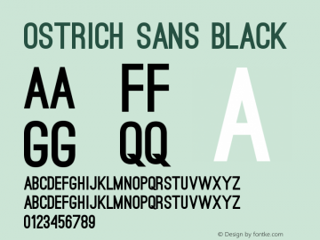 Ostrich Sans Black Version 1.000 Font Sample