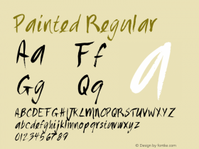 Painted Regular Version 1.00 October 9, 2010, initial release Font Sample