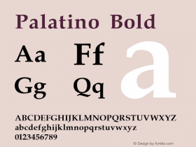 Palatino Bold 001.000图片样张
