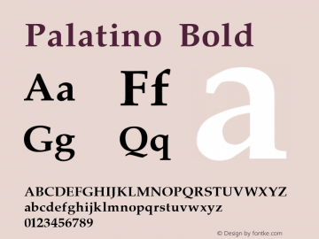 Palatino Bold 001.000图片样张