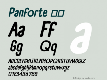 Panforte 细体 Version 1.001 Font Sample