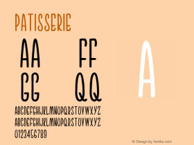 Patisserie ☞ Version 1.000;com.myfonts.thinkdust.patisserie.regular.wfkit2.3SCb Font Sample