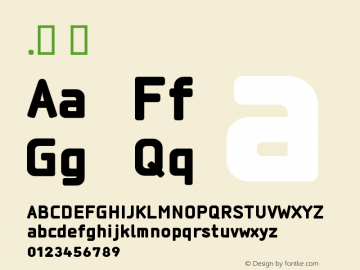 .  Version 001.000 Font Sample