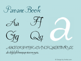 Pavane Book Version Altsys Fontographer Font Sample