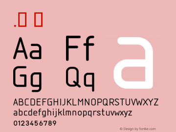 .  Version 001.000 Font Sample