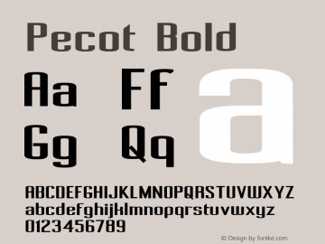 Pecot Bold 1.02图片样张