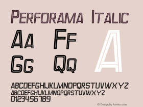 Perforama Italic Version 1.000 | www.behance.net/iam-MRfrukta图片样张