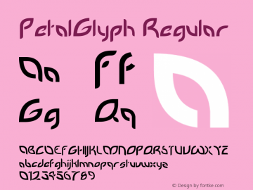 PetalGlyph Regular Version 1.00 May 7, 2008, initial release Font Sample