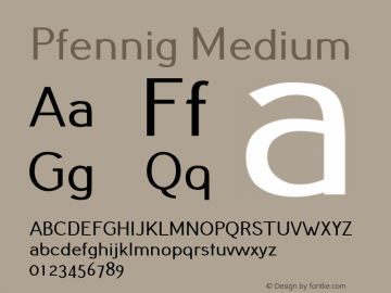 Pfennig Medium Version 20120410 ; ttfautohint (v0.8)图片样张