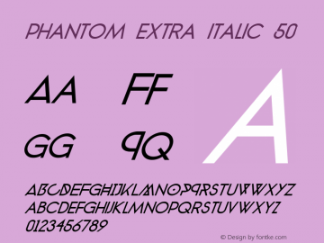 phantom extra italic 50 Version 1.0图片样张