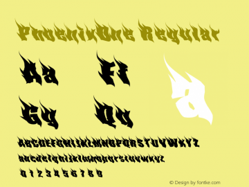 PhoenixOne Regular Macromedia Fontographer 4.1.5 8/14/02图片样张