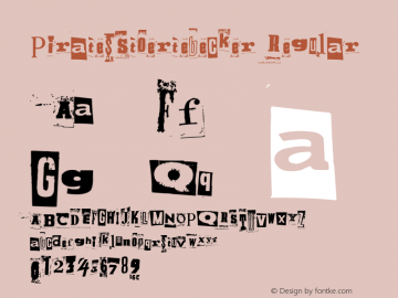 PiratesStoertebecker Regular Macromedia Fontographer 4.1.2 14.07.2005 Font Sample