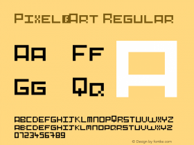 Pixel-Art Regular Version 1.0 Font Sample