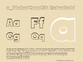 a_PlakatCmplSh ExtraBold 01.01 Font Sample