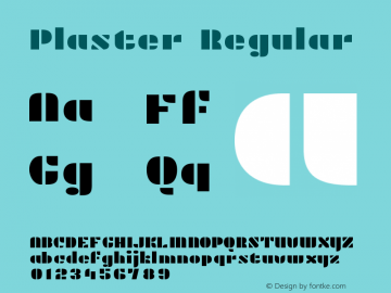 Plaster Regular Version 1.007图片样张