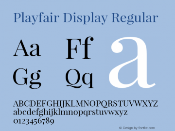 Playfair Display Regular Version 1.003;PS 001.003;hotconv 1.0.70;makeotf.lib2.5.58329 Font Sample