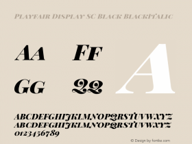 Playfair Display SC Black BlackItalic Version 1.002;PS 001.002;hot图片样张