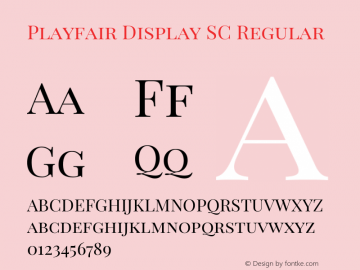 Playfair Display SC Regular Version 1.005; ttfautohint (v1.2) -l 10 -r 42 -G 200 -x 21 -D latn -f latn -w G -X 