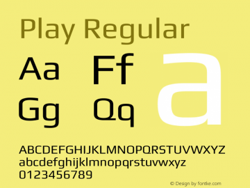 Play Regular Version 1.002 Font Sample