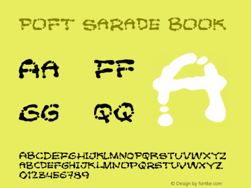 Poft Sarade Book Version 1, 2003 Font Sample