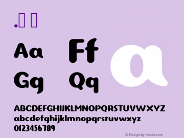 .  Version 1.001 Font Sample