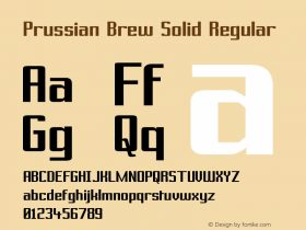 Prussian Brew Solid Regular 1.0 Font Sample