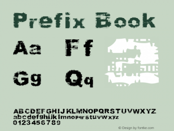 Prefix Book Version 1.0 Tue Apr 01 11:40 Font Sample
