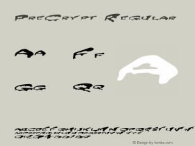 PreCrypt Regular Version 1.0 Font Sample