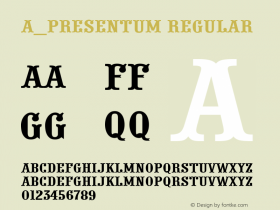 a_Presentum Regular 001.001 Font Sample