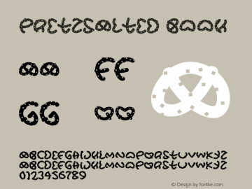 PretzSalted Book Version Macromedia Fontograp Font Sample