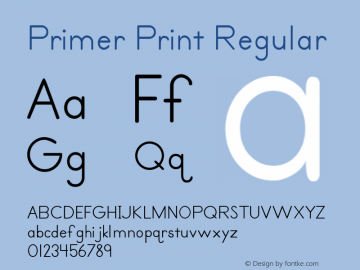 Primer Print Regular Version 4.000图片样张