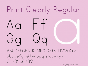 Print Clearly Regular Version 001.000图片样张