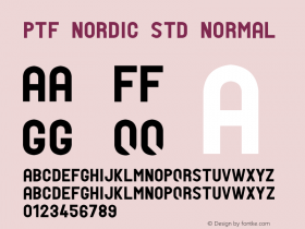 PTF NORDIC Std Normal Version 1.1 Font Sample