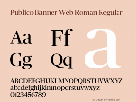 Publico Banner Web Roman Regular Version 1.001 2010图片样张