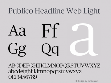Publico Headline Web Light Version 002.000 2010图片样张
