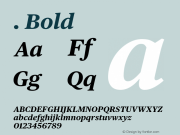 . Bold Version 002.000 2010 Font Sample