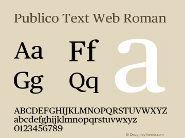 Publico Text Web Roman Version 002.000 2010图片样张