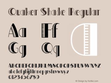 Quaker Shade Regular 1.000图片样张