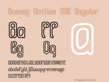 Queasy Outline BRK Regular Version 4.21 Font Sample